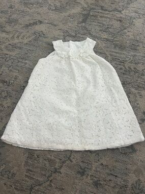 Carter's White Floral Lace Halter-Style Dress